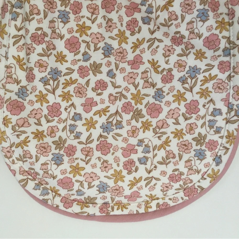 Carter's Baby Girls' Pink & Cream Printed Burp Cloths Set of 3 NEW